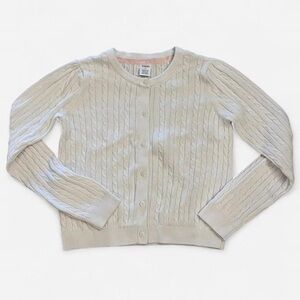 Gymboree White Cable Knit Cardigan